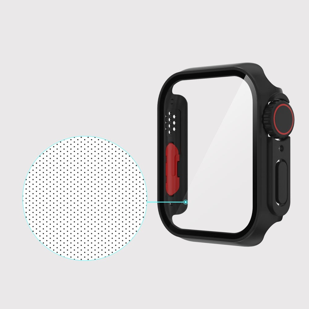 Godt Apple Watch Series 8 (45mm) / Apple Watch Series 7 45mm Cover med Skærmbeskytter i  - Sort#serie_1