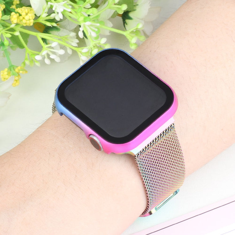 Flot Universal Cover med Skærmbeskytter i Metal og Hærdet Glas passer til Apple Watch Series 8 (45mm) / Apple Watch Series 7 45mm - Flerfarvet#serie_6