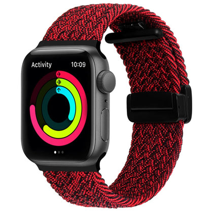 Mega Pænt Nylon Universal Rem passer til Apple Smartwatch - Rød#serie_3