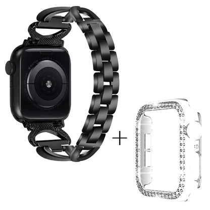 Metal Cover passer til Apple Watch Series 8 (45mm) / Apple Watch Series 7 45mm - Sort#serie_1