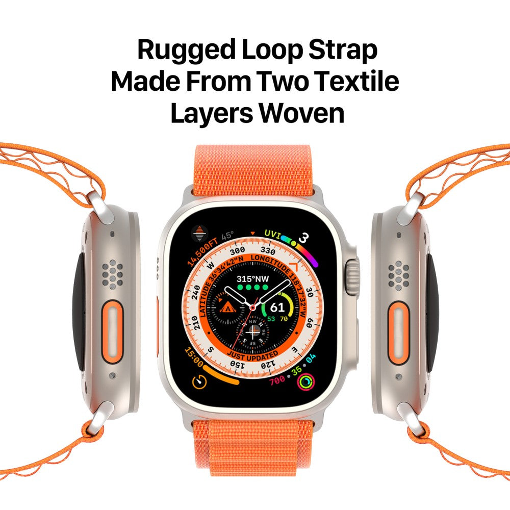 Rigtigt Pænt Metal Og Nylon Universal Rem passer til Apple Smartwatch - Orange#serie_3