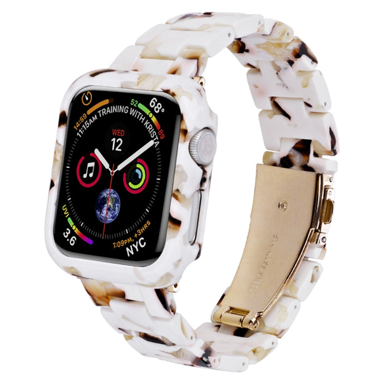 Metal Og Plastik Universal Rem passer til Apple Watch Series 8 (45mm) / Apple Watch Series 7 45mm - Brun#serie_9