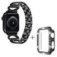 Apple Watch SE 2022 (44mm) X-Shape rhinestone décor metal strap with cover