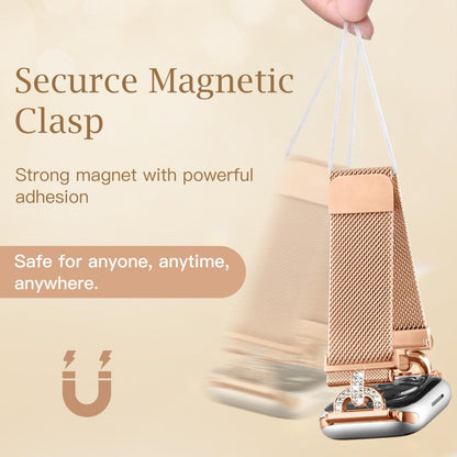 Meget Cool Metal Og Rhinsten Universal Rem passer til Apple Smartwatch - Pink#serie_2