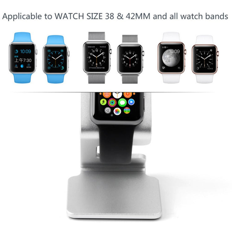 Apple Watch Series 1-3 42mm / Apple Watch Series 1-3 38mm Metal Holder - Sølv#serie_069