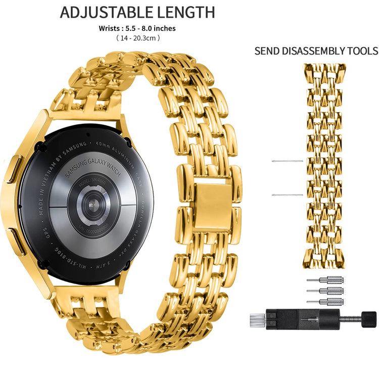 Fremragende Metal Universal Rem passer til Samsung Smartwatch - Guld#serie_2