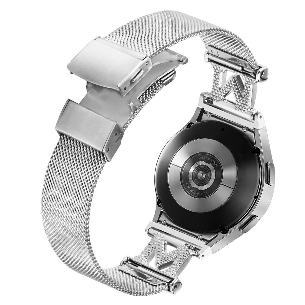 Mega Nydelig Metal Og Rhinsten Universal Rem passer til Smartwatch - Sølv#serie_148