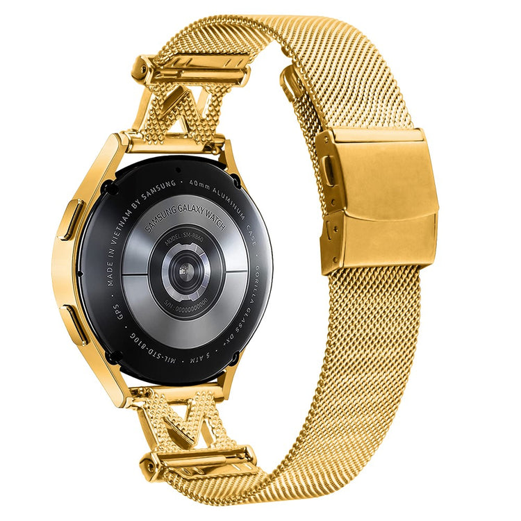 Meget Elegant Metal Og Rhinsten Universal Rem passer til Smartwatch - Guld#serie_1