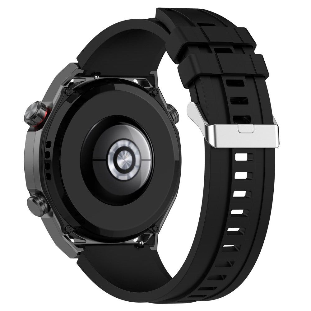 Meget Nydelig Silikone Universal Rem passer til Smartwatch - Sort#serie_1