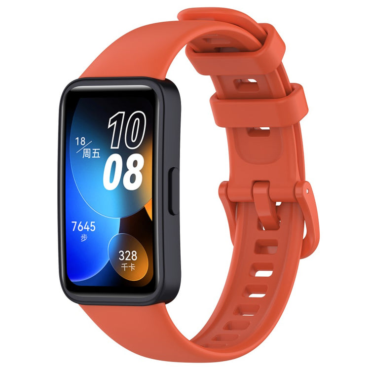 Mega Holdbart Silikone Rem passer til Huawei Band 8 - Orange#serie_7