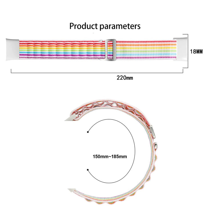 Vildt Rart Nylon Rem passer til Xiaomi Mi Band 7 Pro - Hvid#serie_2