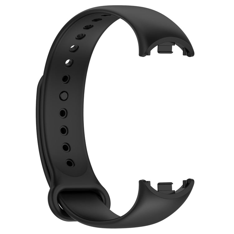 Super Fed Silikone Rem passer til Xiaomi Smart Band 8 - Sort#serie_1