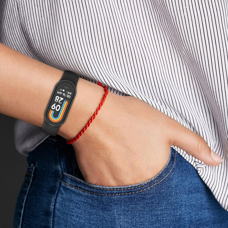 Vildt Flot Silikone Rem passer til Xiaomi Smart Band 8 - Rød#serie_4