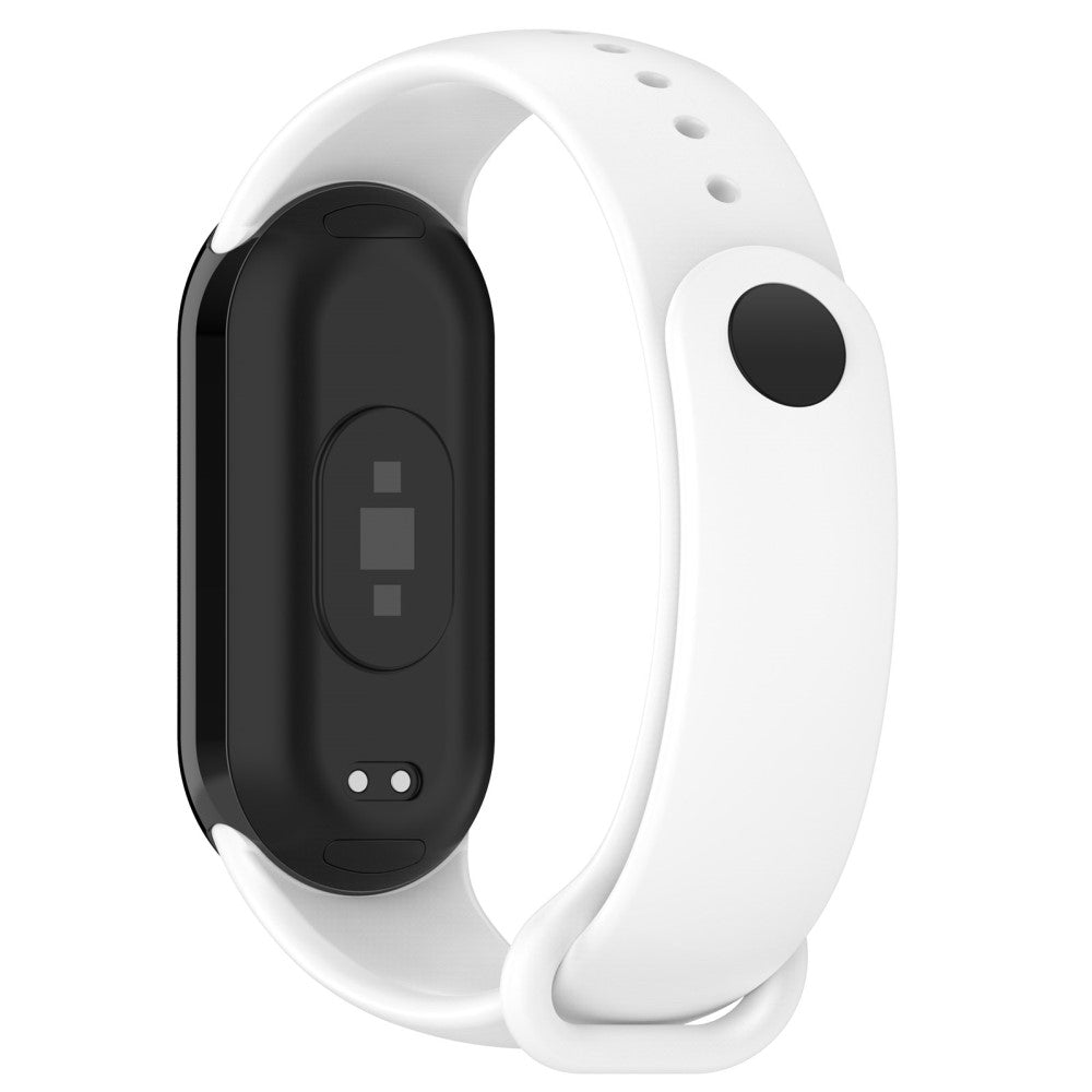 Vildt Flot Silikone Rem passer til Xiaomi Smart Band 8 - Hvid#serie_5