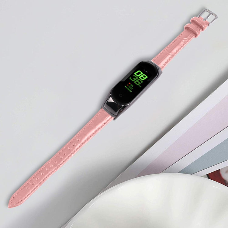Rigtigt Kønt Ægte Læder Rem passer til Xiaomi Smart Band 8 - Pink#serie_2