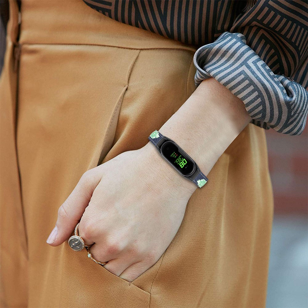 Mega Hårdfør Ægte Læder Rem passer til Xiaomi Smart Band 8 - Grøn#serie_12