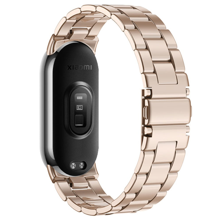 Rigtigt Sejt Metal Rem passer til Xiaomi Smart Band 8 - Pink#serie_4