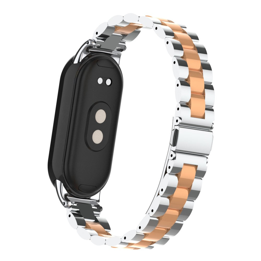 Rigtigt Sejt Metal Rem passer til Xiaomi Smart Band 8 - Pink#serie_7