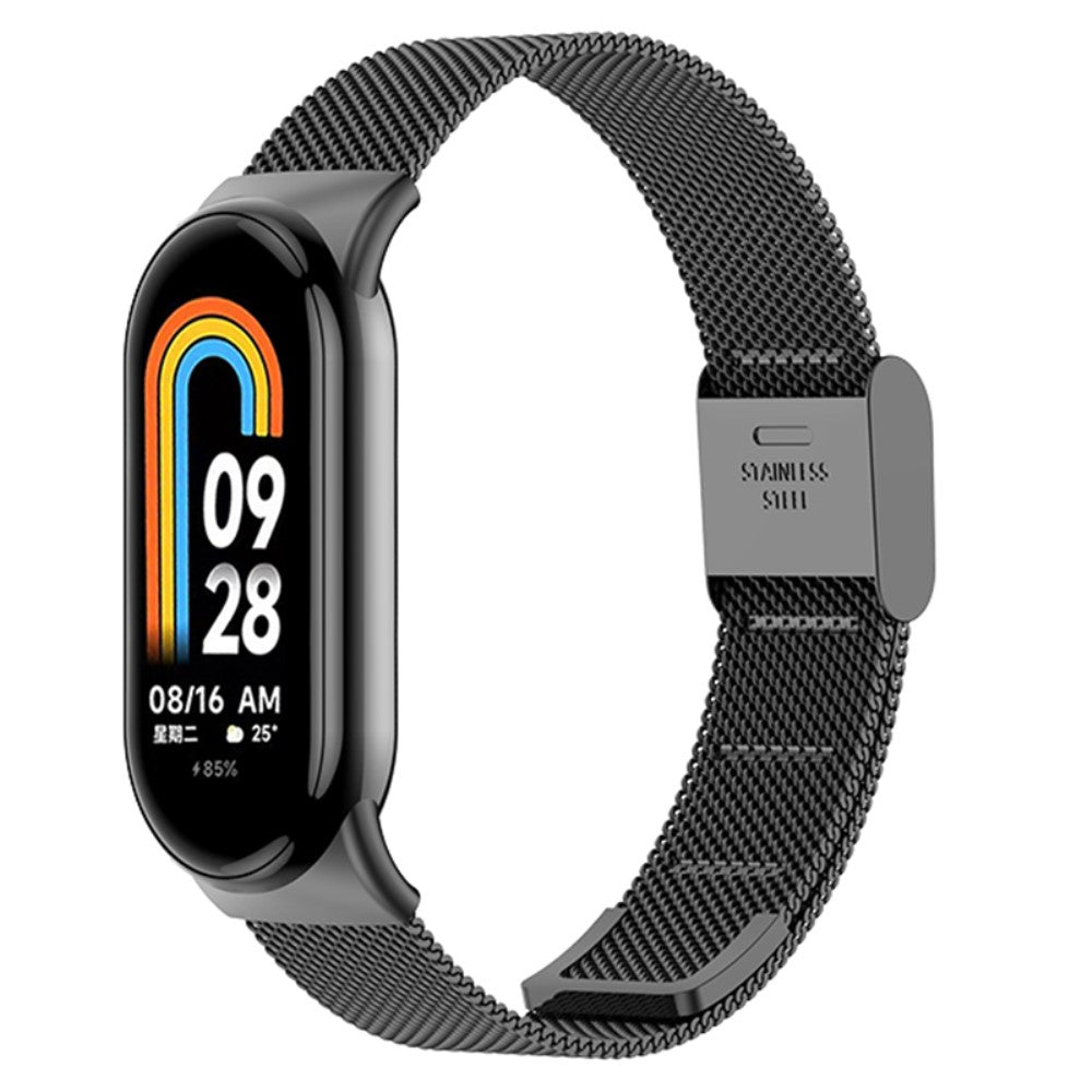 Meget Elegant Metal Rem passer til Xiaomi Smart Band 8 - Sort#serie_1