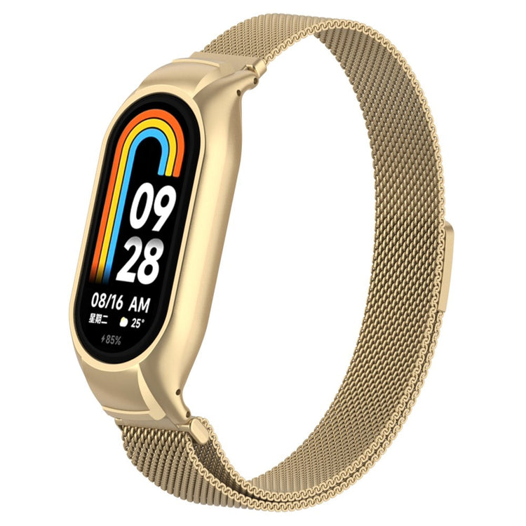 Fed Metal Rem passer til Xiaomi Smart Band 8 - Guld#serie_1