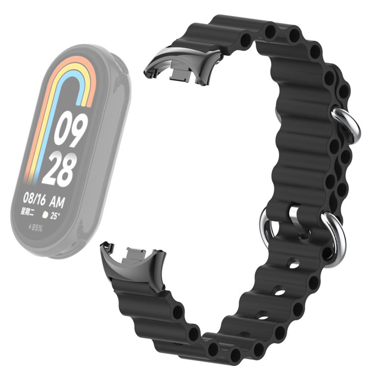 Flot Silikone Cover passer til Xiaomi Smart Band 8 - Sort#serie_13