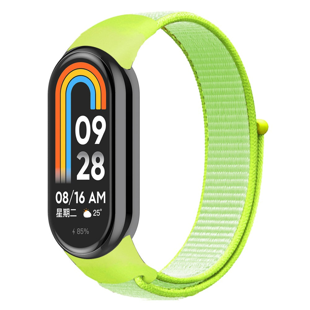 Mega Fed Nylon Cover passer til Xiaomi Smart Band 8 - Gul#serie_10