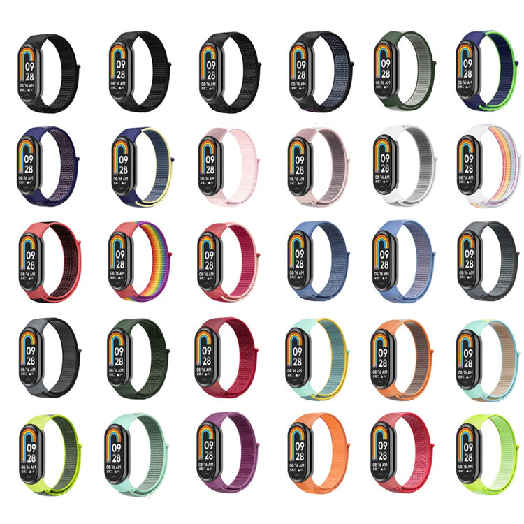 Mega Fed Nylon Cover passer til Xiaomi Smart Band 8 - Rød#serie_18