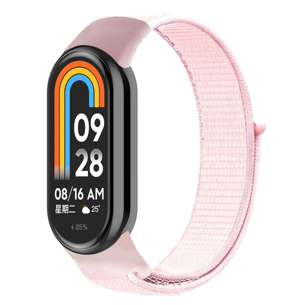 Mega Fed Nylon Cover passer til Xiaomi Smart Band 8 - Pink#serie_3