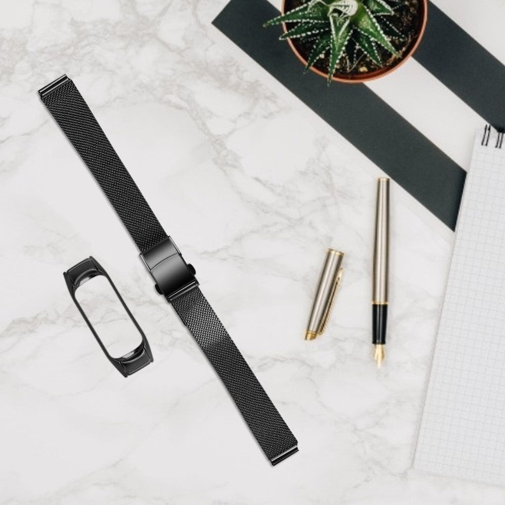 Helt Vildt Flot Metal Rem passer til Xiaomi Smart Band 8 - Sort#serie_1