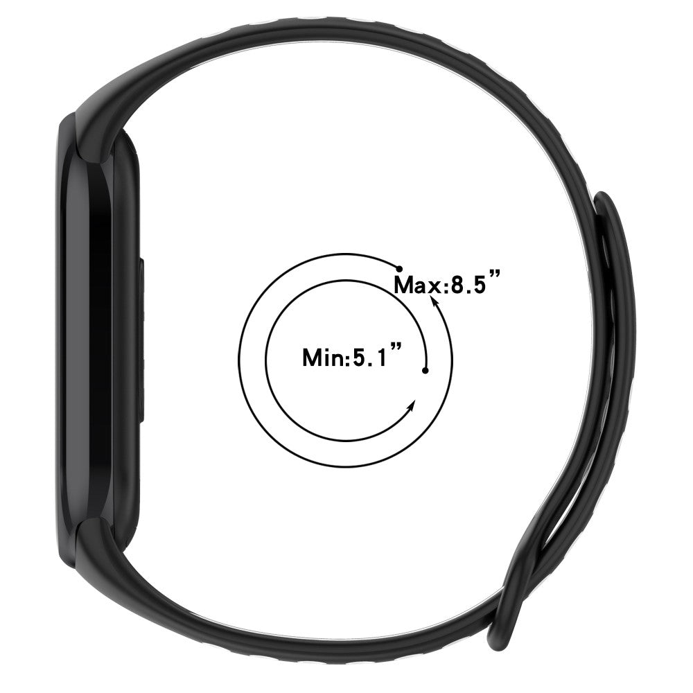 Mega Elegant Silikone Rem passer til Xiaomi Smart Band 8 - Blå#serie_3