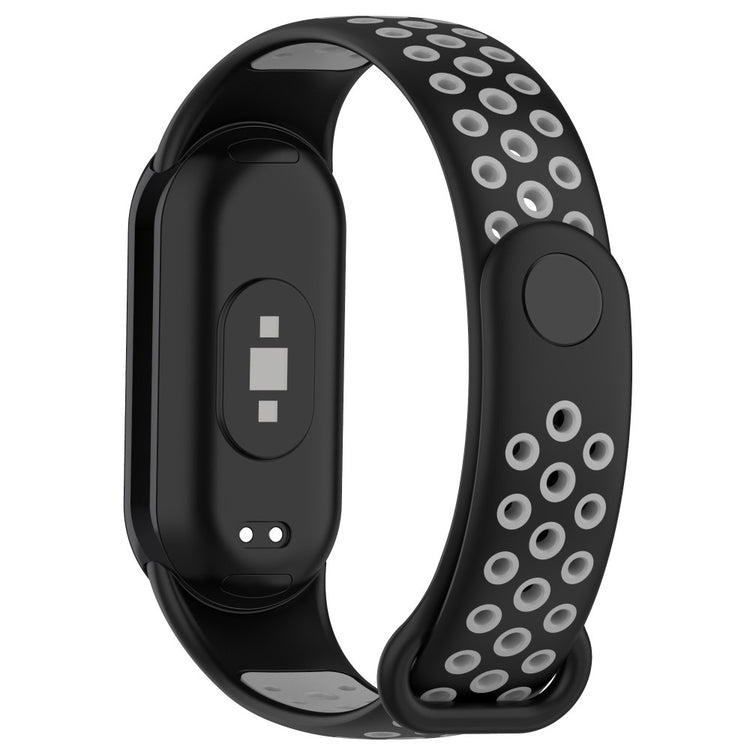 Mega Elegant Silikone Rem passer til Xiaomi Smart Band 8 - Sølv#serie_4