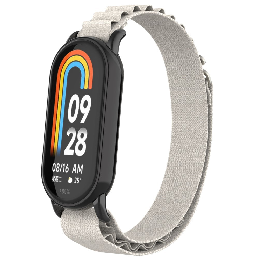 Komfortabel Nylon Rem passer til Xiaomi Smart Band 8 - Sølv#serie_4