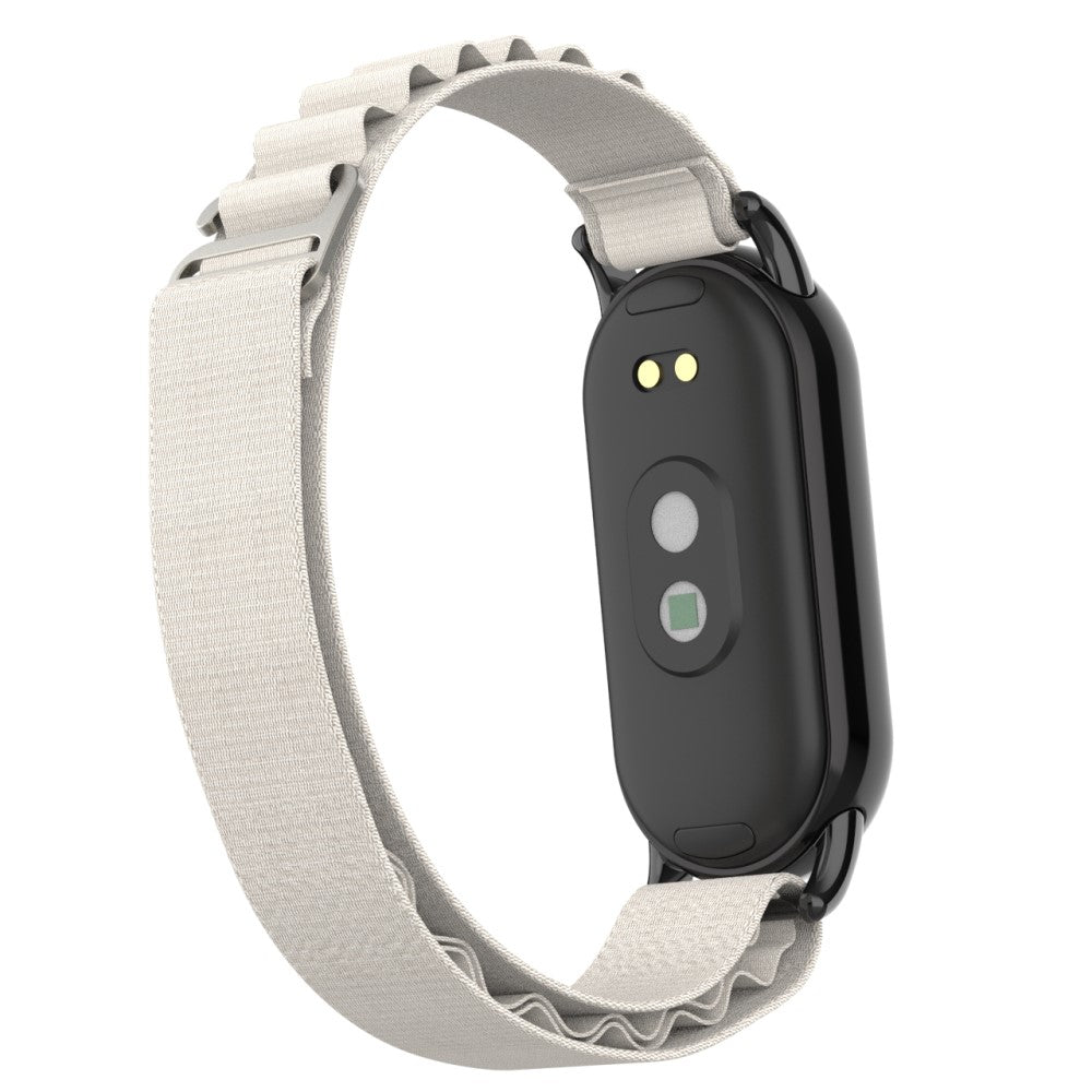 Komfortabel Nylon Rem passer til Xiaomi Smart Band 8 - Sølv#serie_4