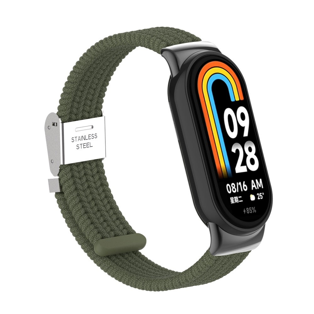 Meget Pænt Metal Og Nylon Rem passer til Xiaomi Smart Band 8 - Grøn#serie_13