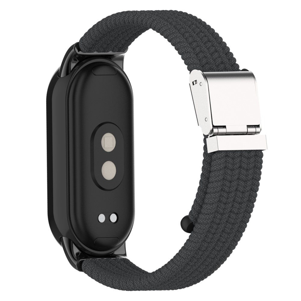 Meget Pænt Metal Og Nylon Rem passer til Xiaomi Smart Band 8 - Sort#serie_15