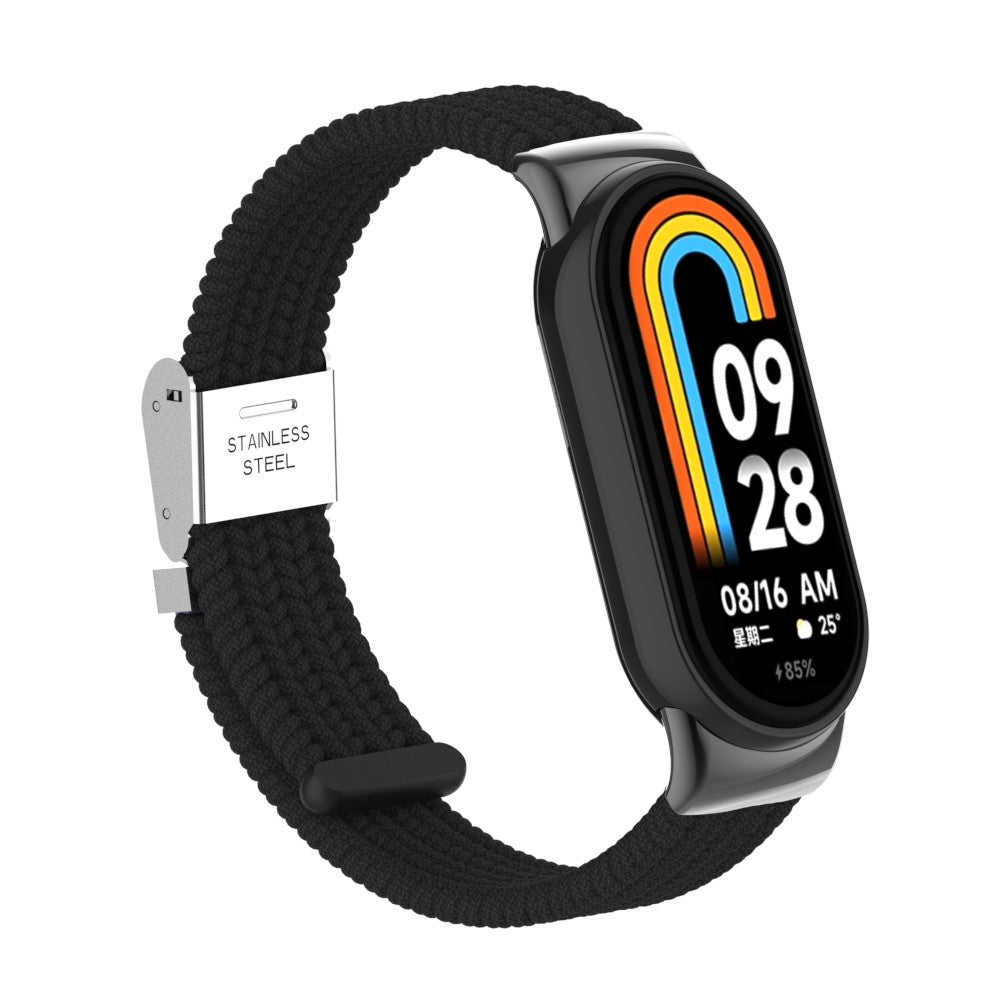 Meget Pænt Metal Og Nylon Rem passer til Xiaomi Smart Band 8 - Sort#serie_17