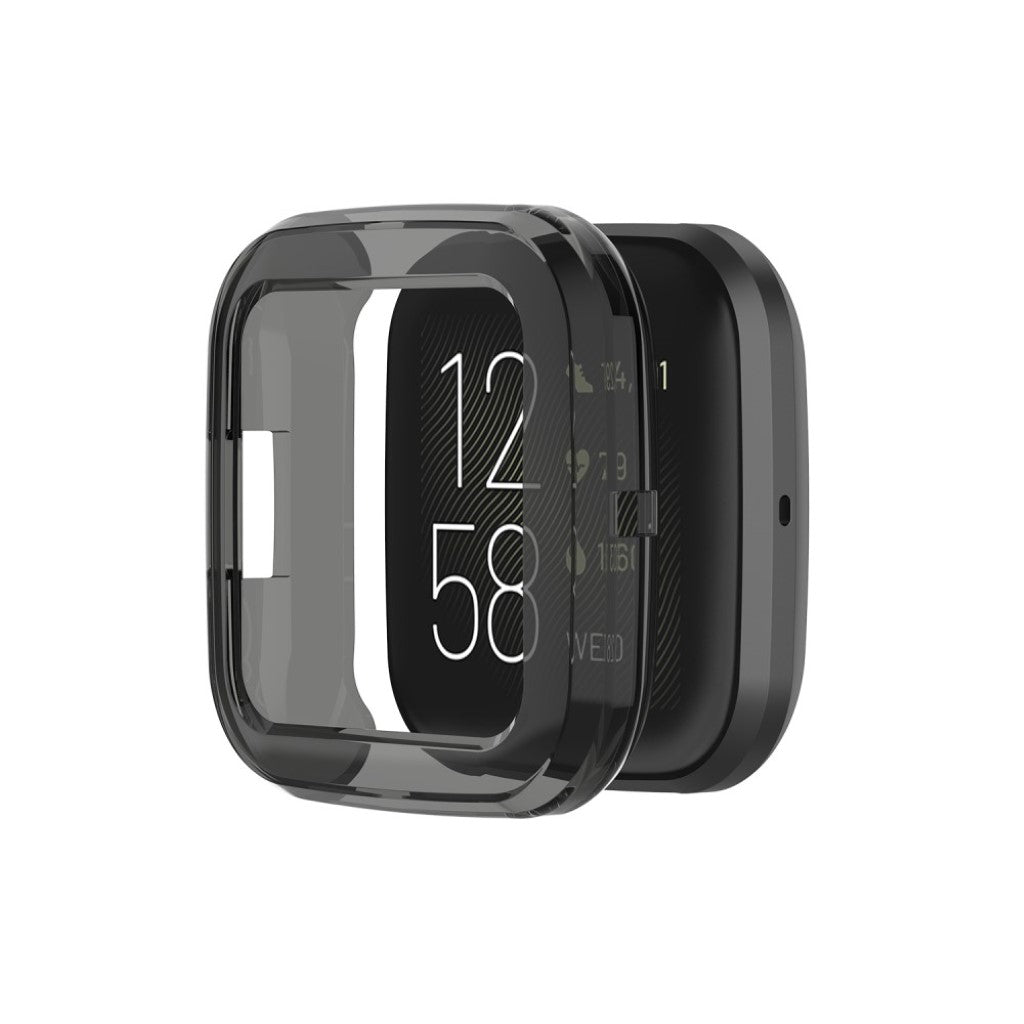 Super Godt Fitbit Versa 2 Silikone Cover - Sort#serie_2