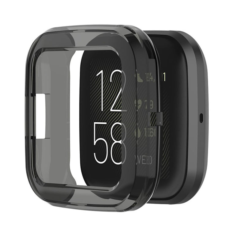 Super Godt Fitbit Versa 2 Silikone Cover - Sort#serie_2