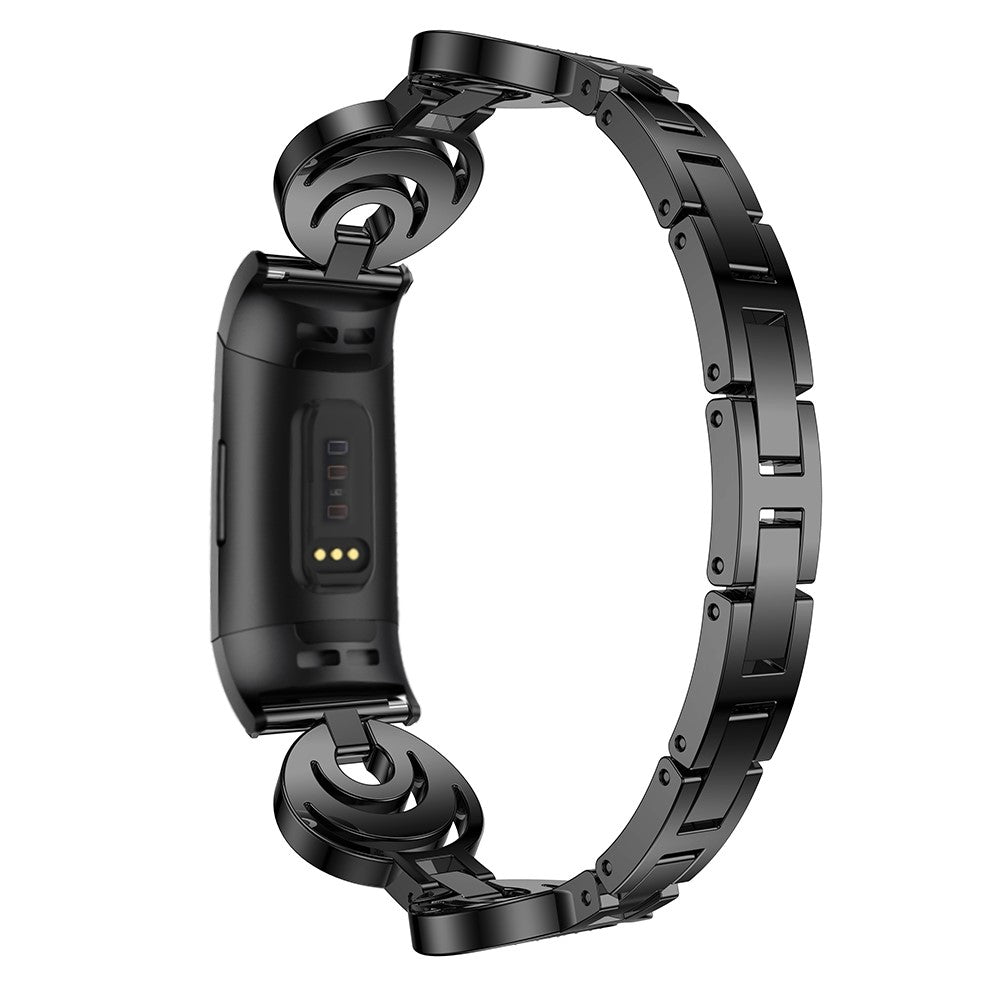 Super Elegant Metal Rem passer til Fitbit Charge 5 - Sort#serie_3