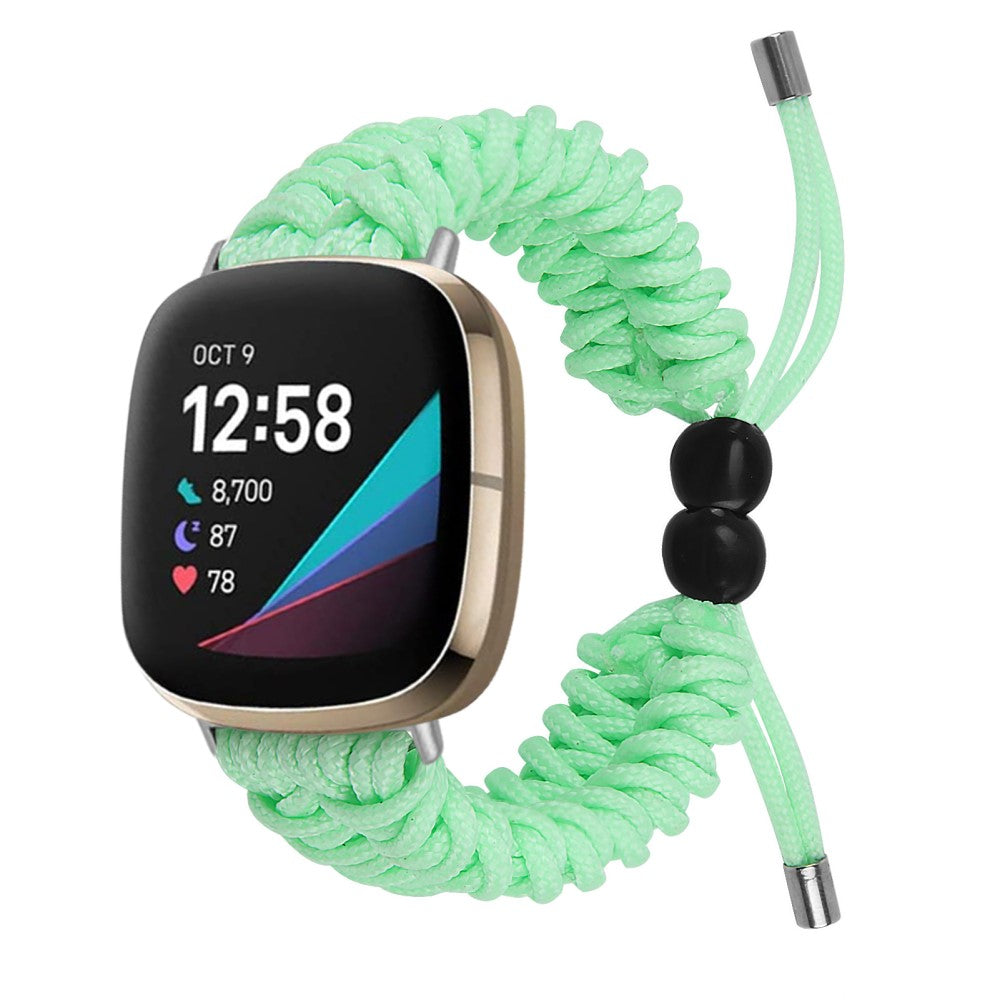 Fint Nylon Universal Rem passer til Fitbit Sense 2 / Fitbit Versa 4 - Grøn#serie_5