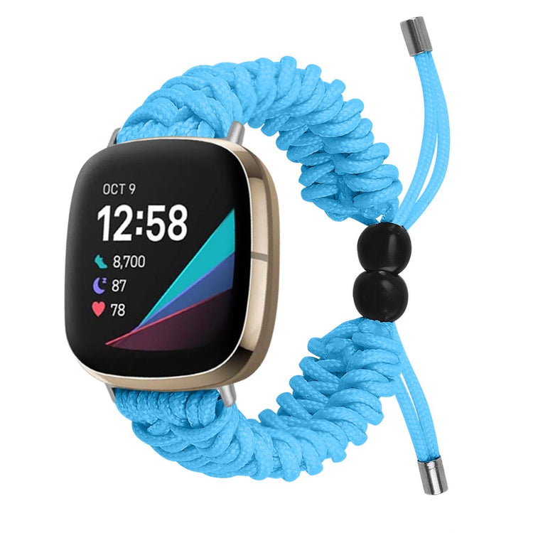 Fint Nylon Universal Rem passer til Fitbit Sense 2 / Fitbit Versa 4 - Blå#serie_6