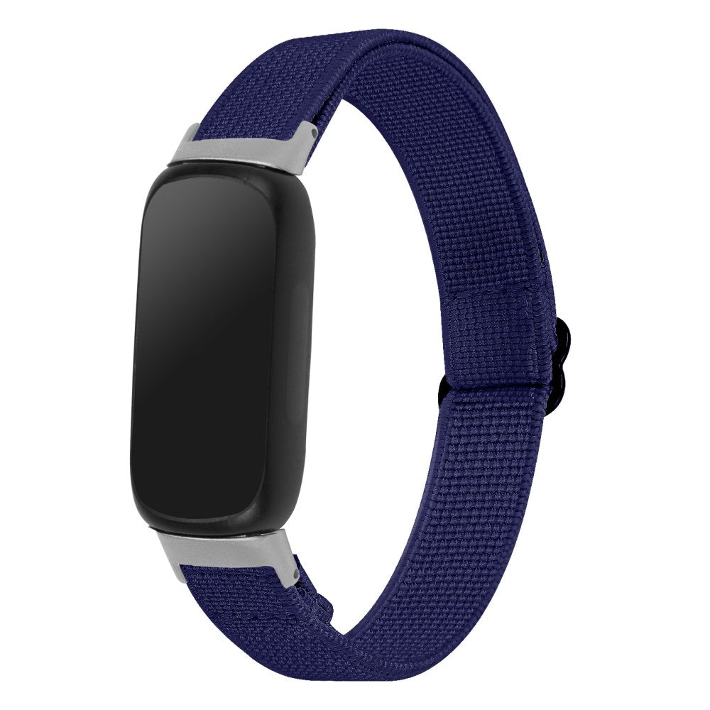 Cool Metal Og Nylon Rem passer til Fitbit Inspire 3 - Blå#serie_13