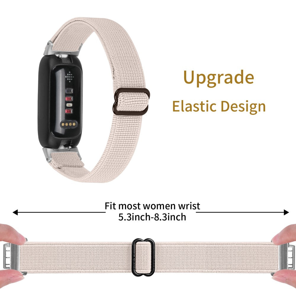 Cool Metal Og Nylon Rem passer til Fitbit Inspire 3 - Hvid#serie_14
