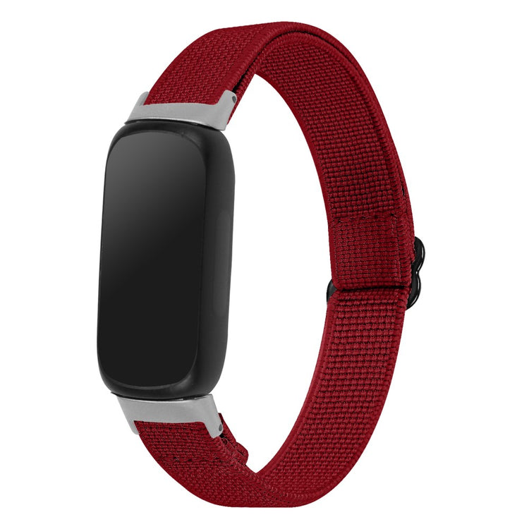 Cool Metal Og Nylon Rem passer til Fitbit Inspire 3 - Rød#serie_15