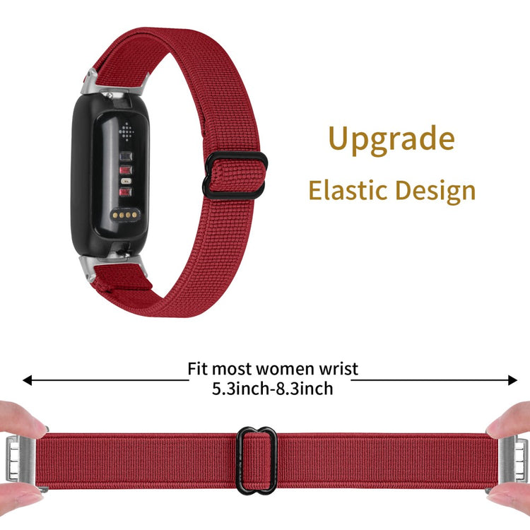 Cool Metal Og Nylon Rem passer til Fitbit Inspire 3 - Rød#serie_15