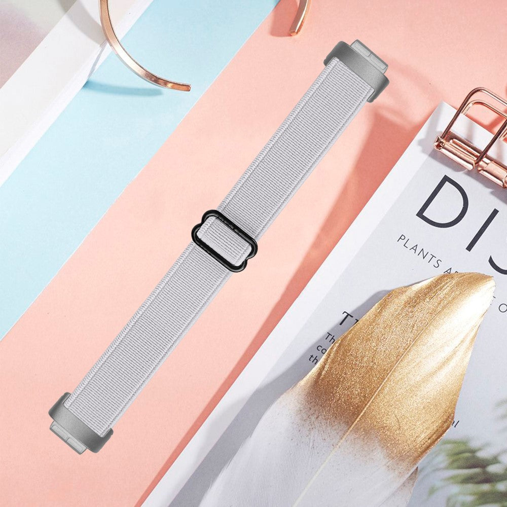 Cool Metal Og Nylon Rem passer til Fitbit Inspire 3 - Sølv#serie_2