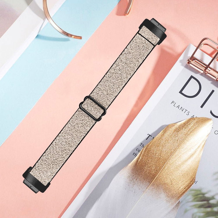 Mega Hårdfør Nylon Rem passer til Fitbit Inspire 3 - Guld#serie_10