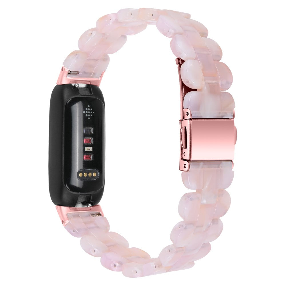 Vildt Sejt Metal Og Plastik Rem passer til Fitbit Inspire 3 - Pink#serie_5