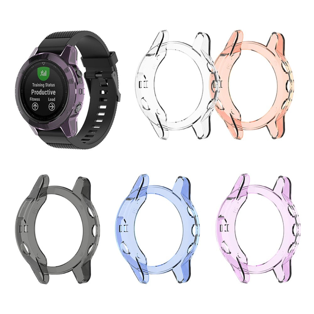 Meget Fint Silikone Cover til Garmin Fenix 5 / Garmin Fenix 5 Plus - Sort#serie_3