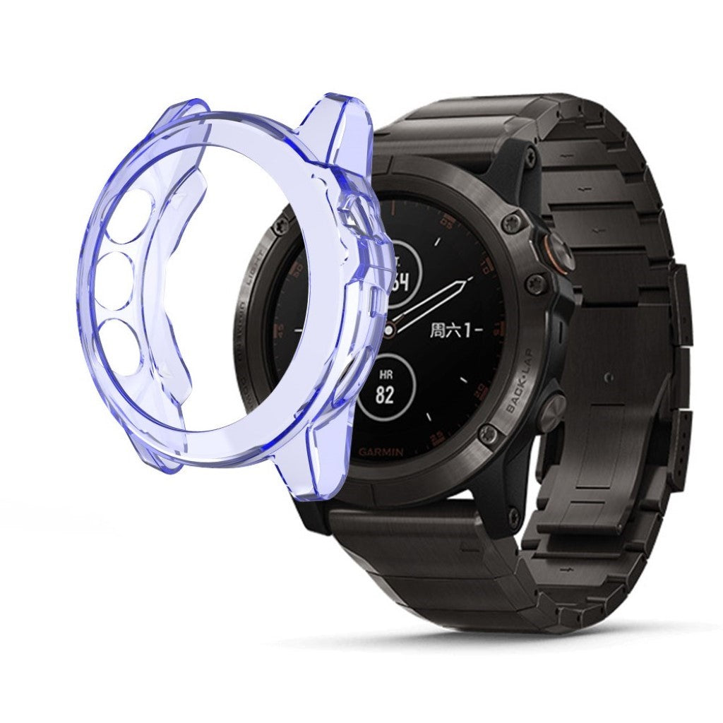 Alle Tiders Garmin Fenix 5S Silikone Cover - Blå#serie_5